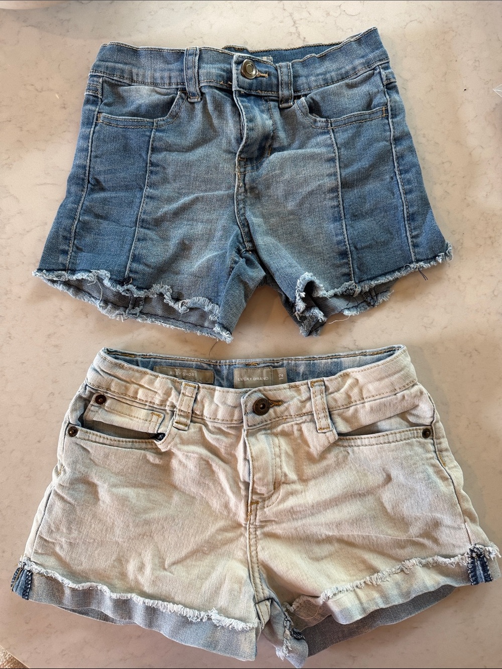 Lucky Brand Girls Denim Shorts Duo - Blue and Light Blue